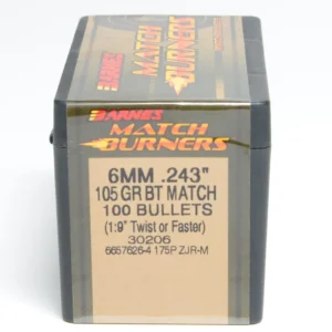 Barnes .243 / 6mm 105 Grain Boat Tail Bullet Match (100 ct.)