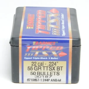 Barnes .224 / 22 55 Grain Tipped Triple-Shock X Boat Tail Bullet (50 ct.)