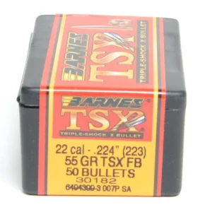 Barnes .224 / 22 55 Grain Triple-Shock X Flat Base Bullet (50 ct.)