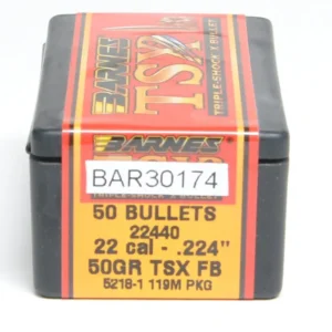 Barnes .224 / 22 50 Grain Triple Shock X Bullet (50 ct.) Bar22440