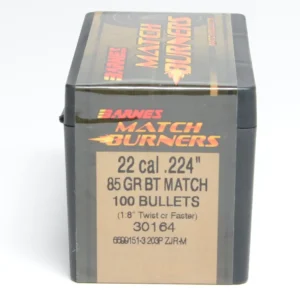 Barnes .224 / 22 85 Grain Boat Tail Bullet Match (100 ct.)
